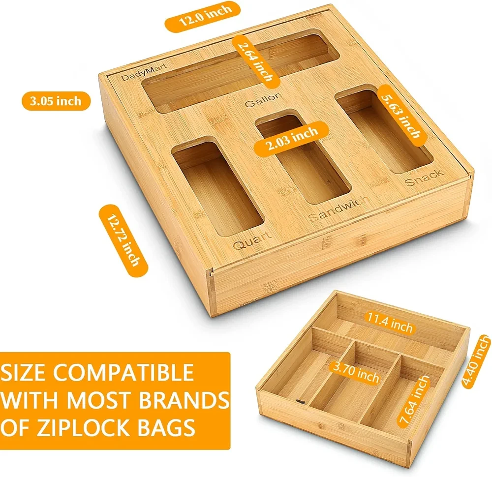 Bamboo Bag Organizer Dispenser - photo 4