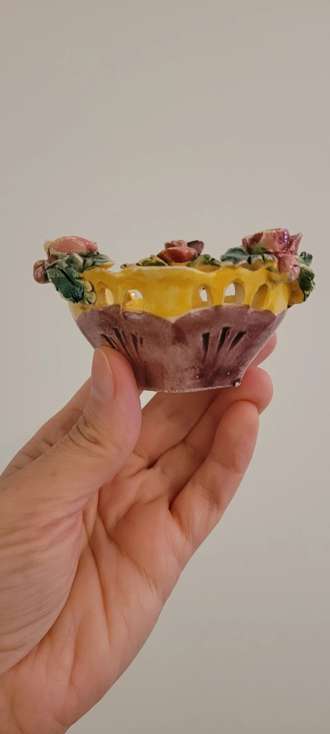 Decorative Ceramic Bowl with Roses - photo 2