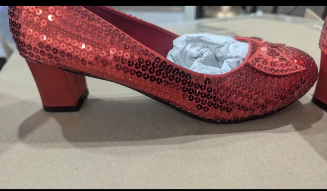 Red Sequin Heels - photo 3