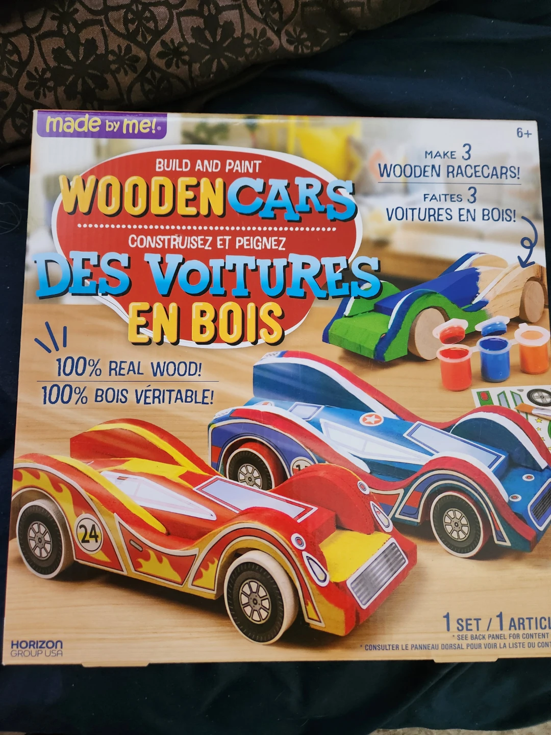 Made By Me! Build and Paint Wooden Racecars Set