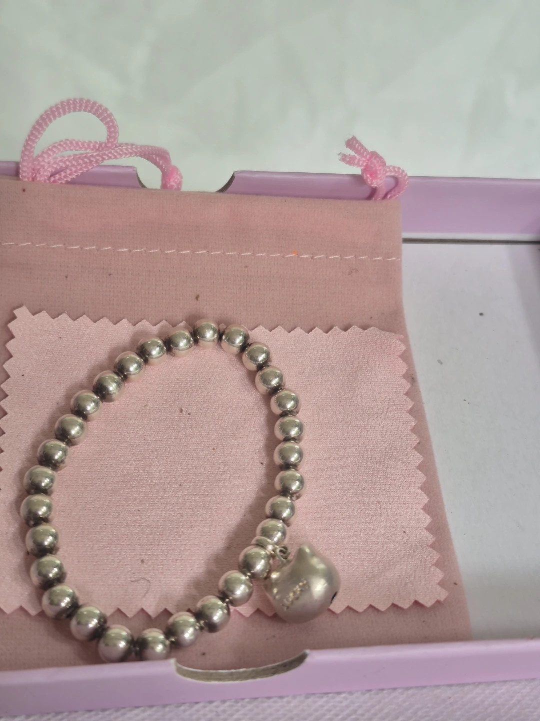 Silver Charm Bracelet with Heart Pendant - photo 2
