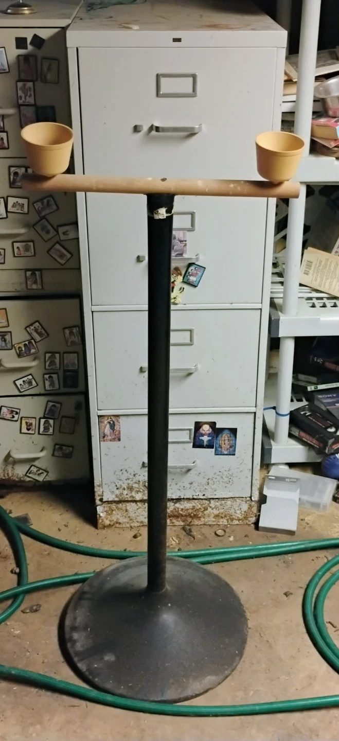 Bird Perch Stand with Cups