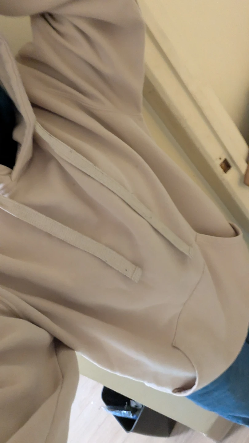Beige Hoodie with "Not The Mood" Graphic - photo 2