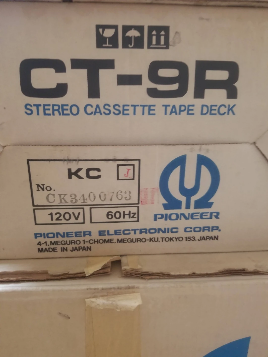 Pioneer CT-9R Stereo Cassette Tape Deck