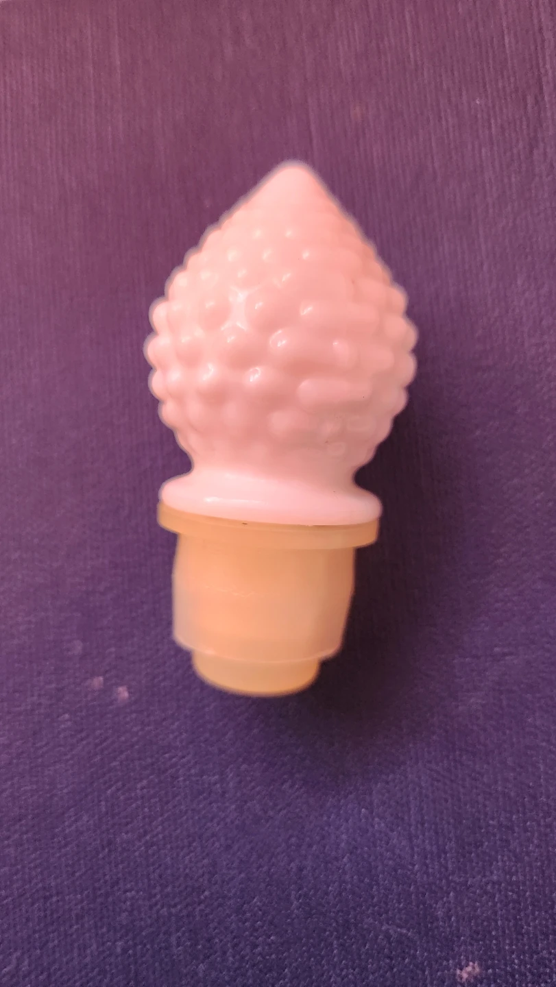 Hobnail White Perfume Bottle with Roses - photo 2
