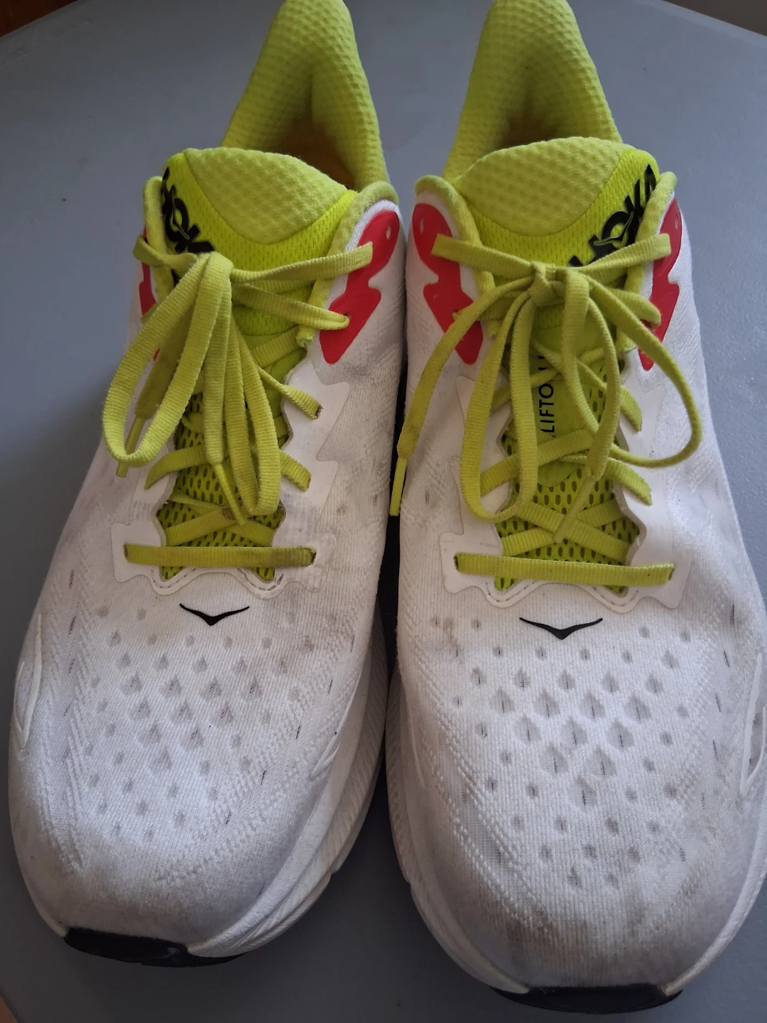 Hoka Clifton 9 Running Shoes White/Yellow Men's Size 9 - photo 2