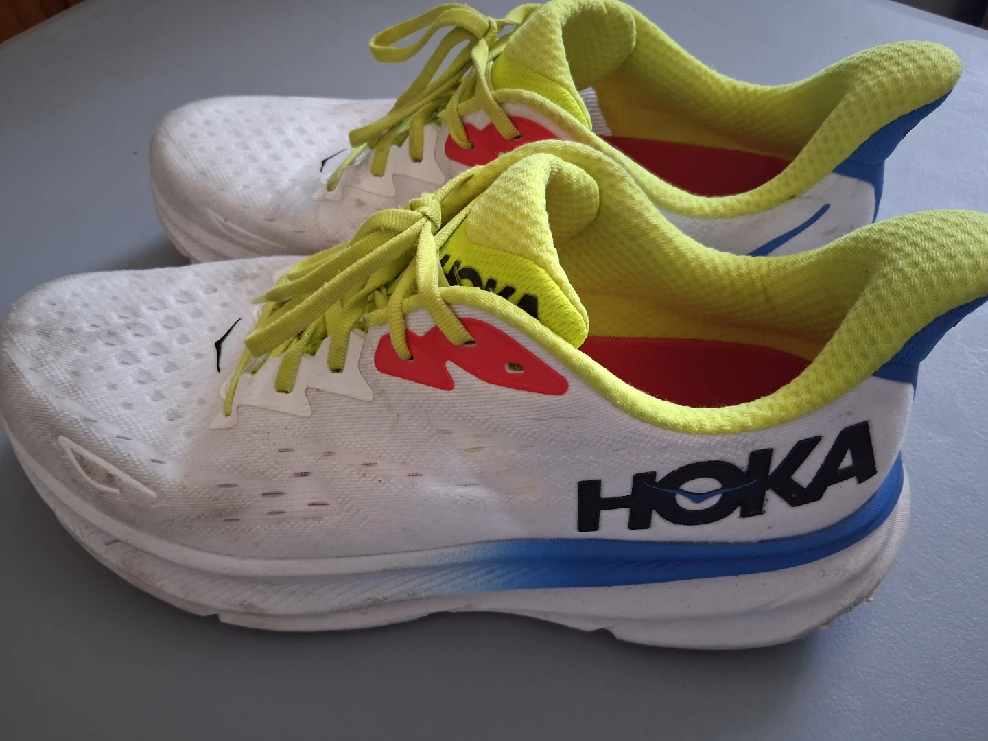 Hoka Clifton 9 Running Shoes White/Yellow Men's Size 9 - photo 3