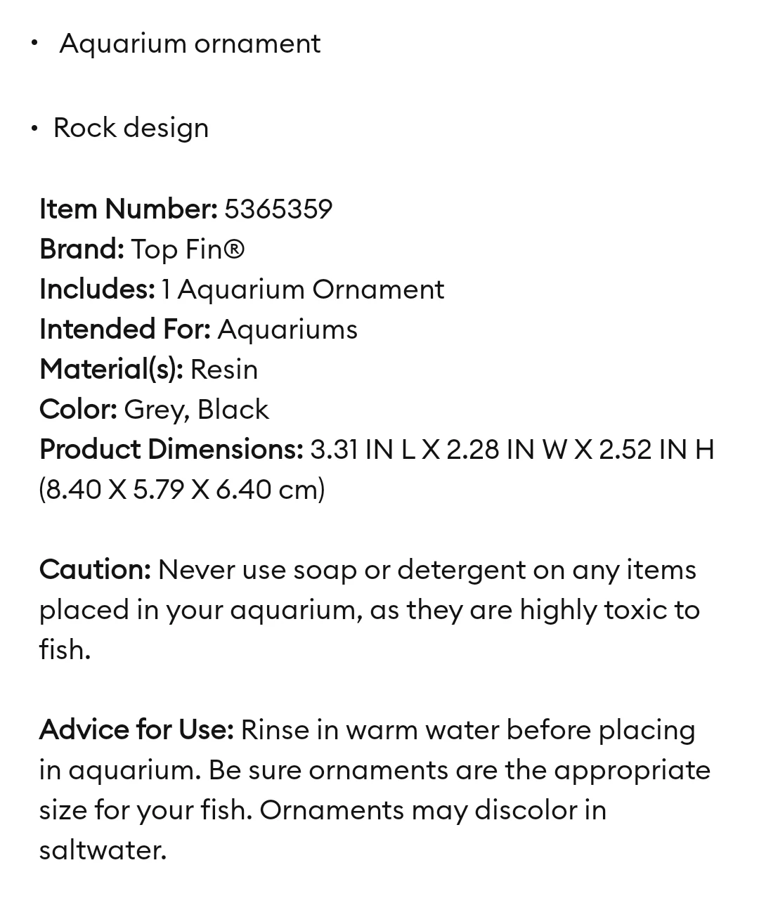 Top Fin Aquarium Decor - Cichlid Rock Ornament - photo 2