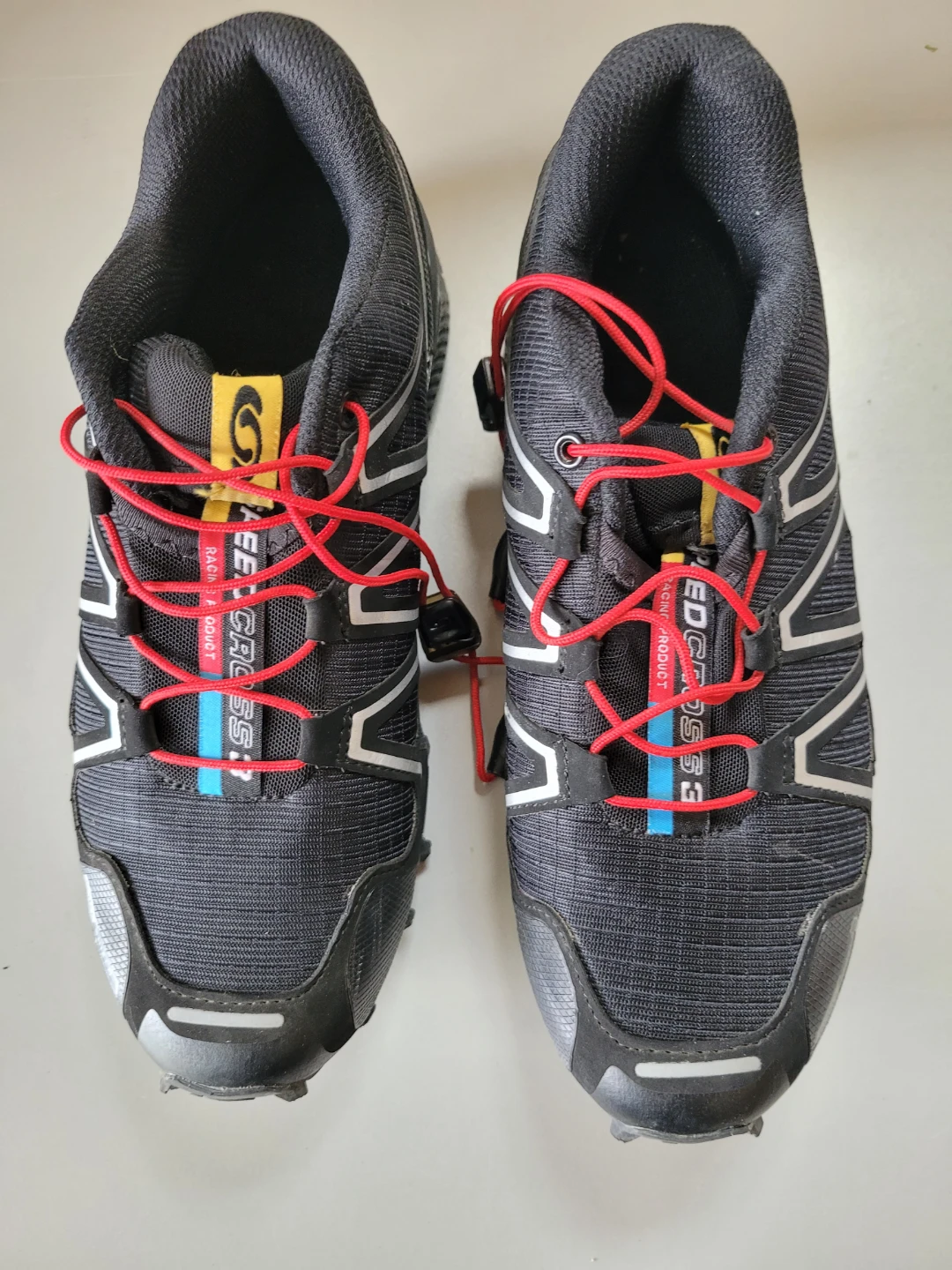 Salomon Speedcross 3 Trail Running Shoes Black/Red Men's 7.5 - photo 2