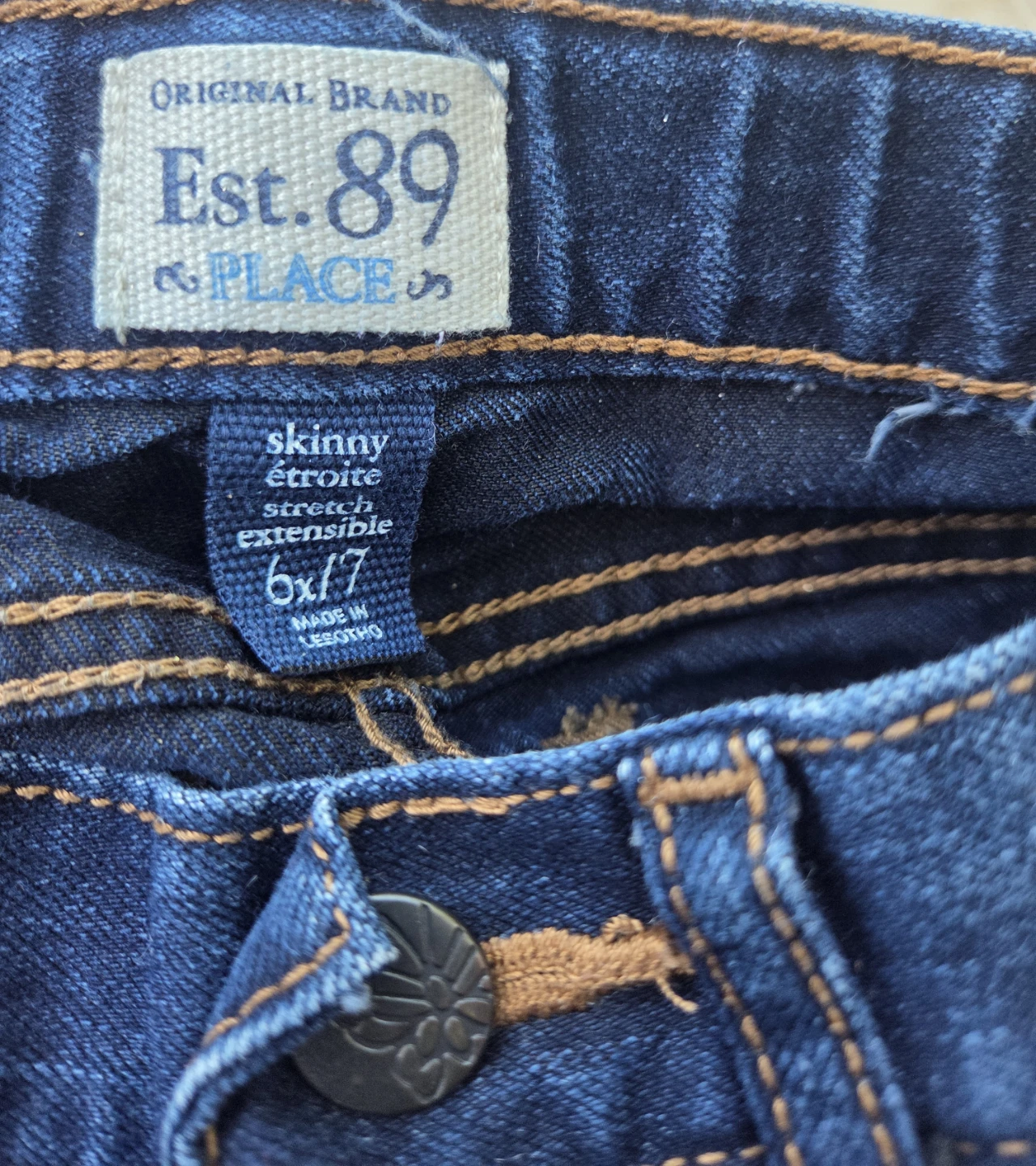 The Children's Place "Est. 89" Skinny Jeans Size 6x/7 - photo 4