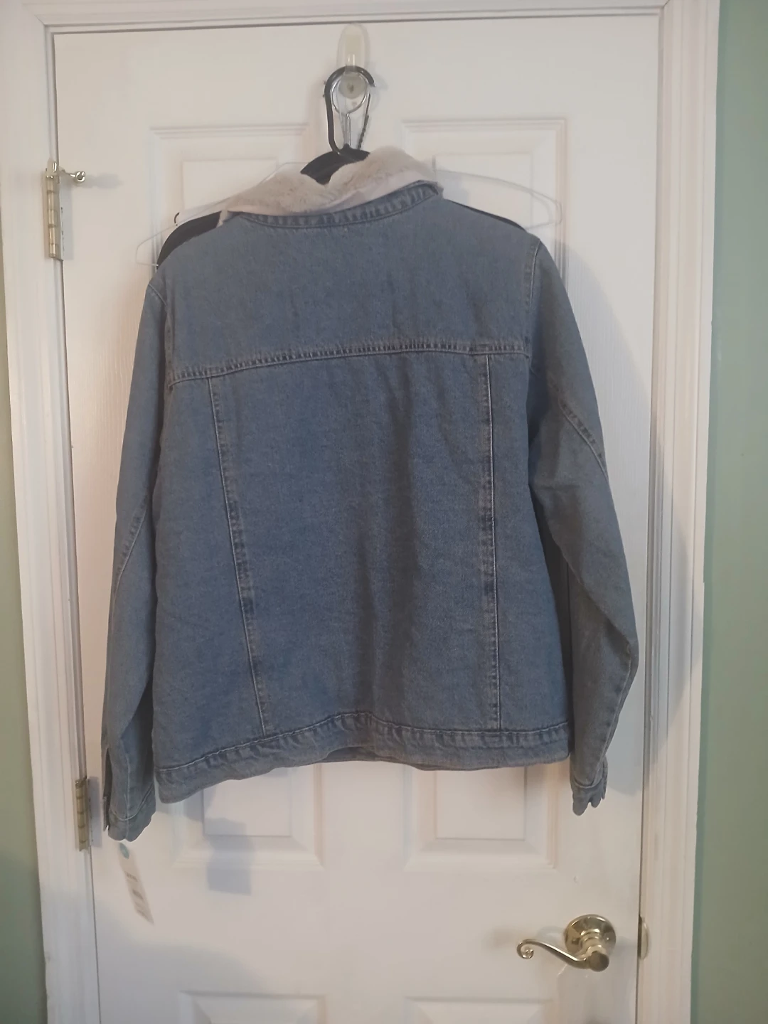 Jordache Women's Denim Sherpa Lined Trucker Jacket