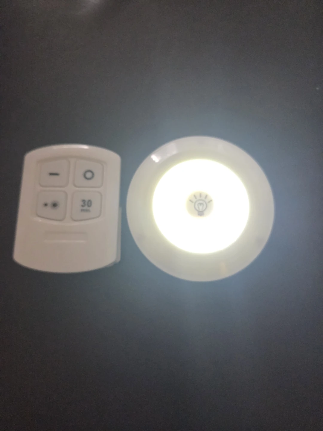 Wireless LED Puck Light with Remote Control Batteries Included - photo 2