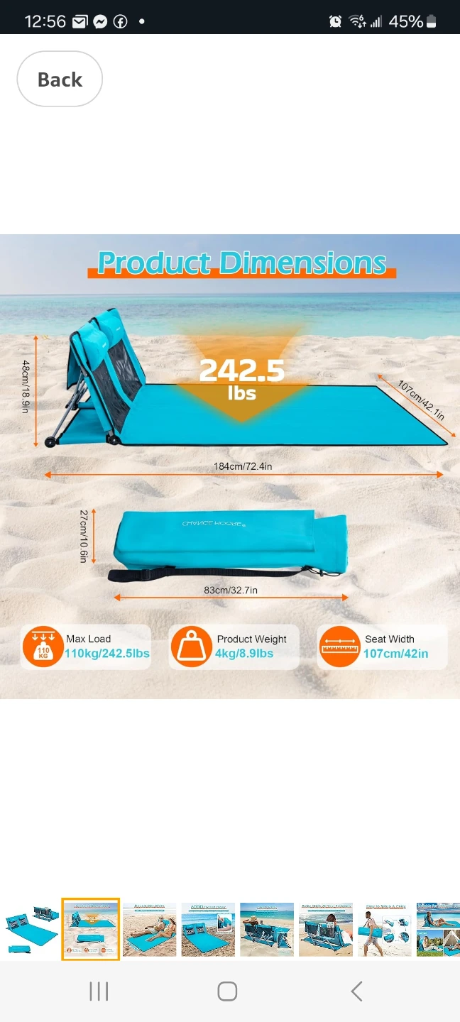 Double seat Beach  chair brand new - photo 2
