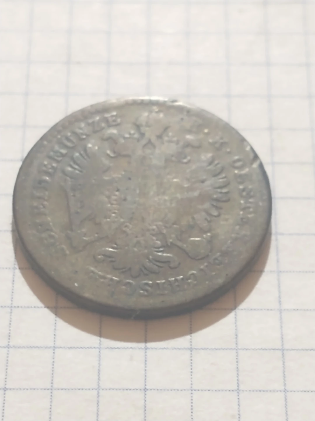 1859 Austria 1 Kreuzer Coin KM #2186 - photo 3