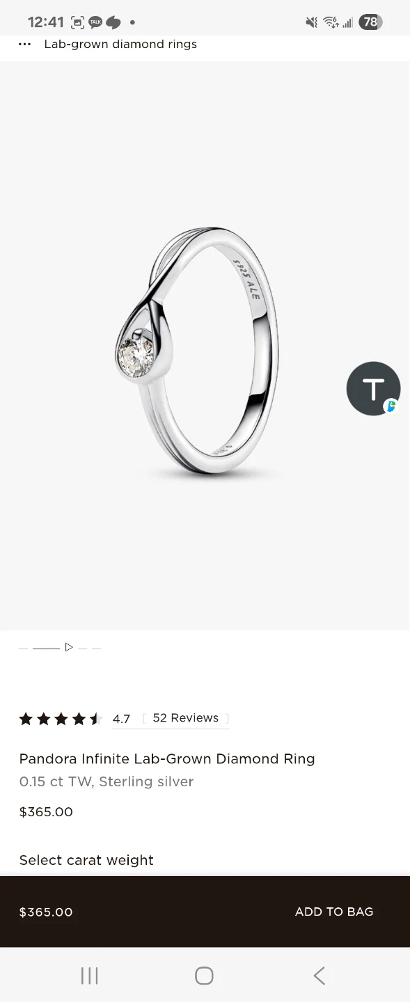 Diamond Ring- Pandora