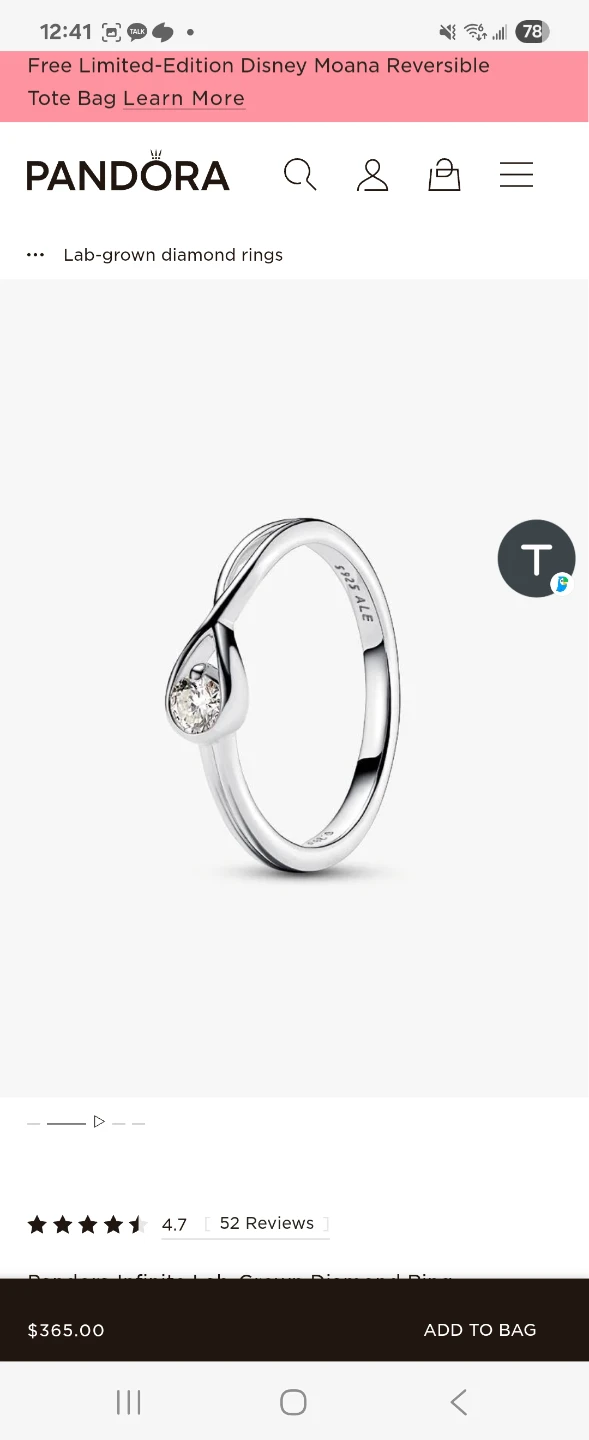Diamond Ring- Pandora - photo 2