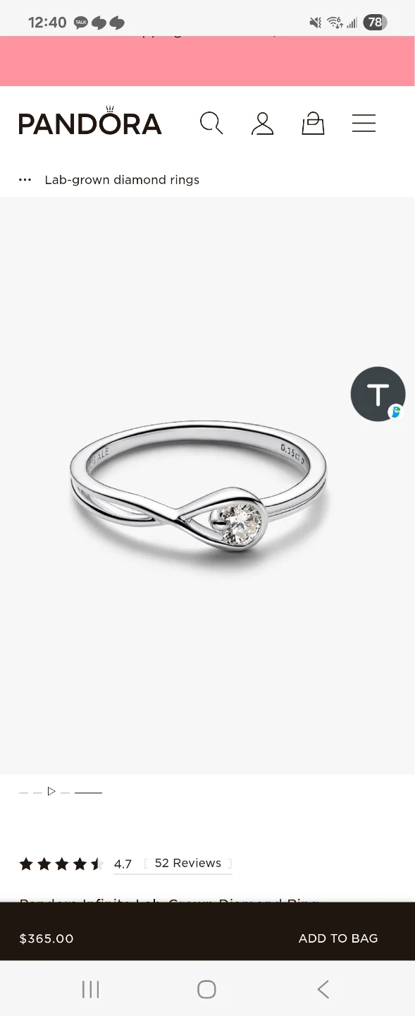 Diamond Ring- Pandora - photo 3