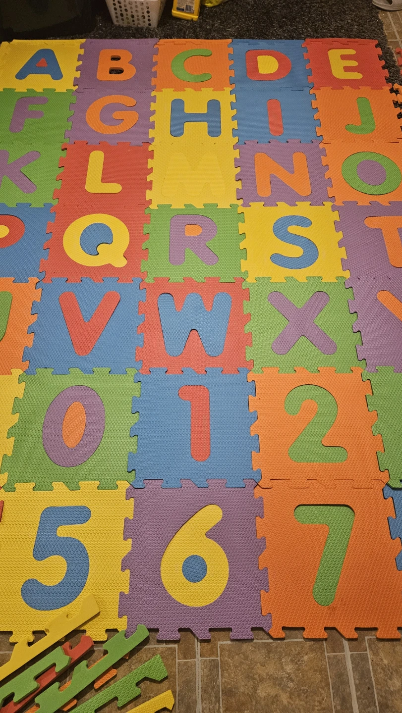 Alphabet and Number Foam Play Mat Tiles - photo 2