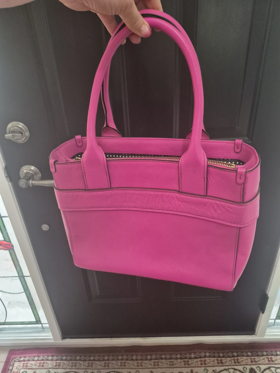 Kate Spade Pink Leather Tote Bag with Bow Accent - photo 3