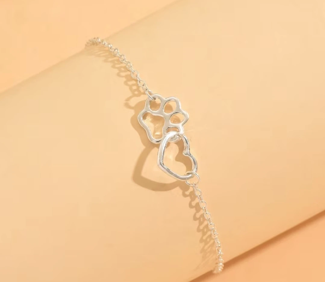 Pet Paw and Heart Ankle Bracelet - photo 2