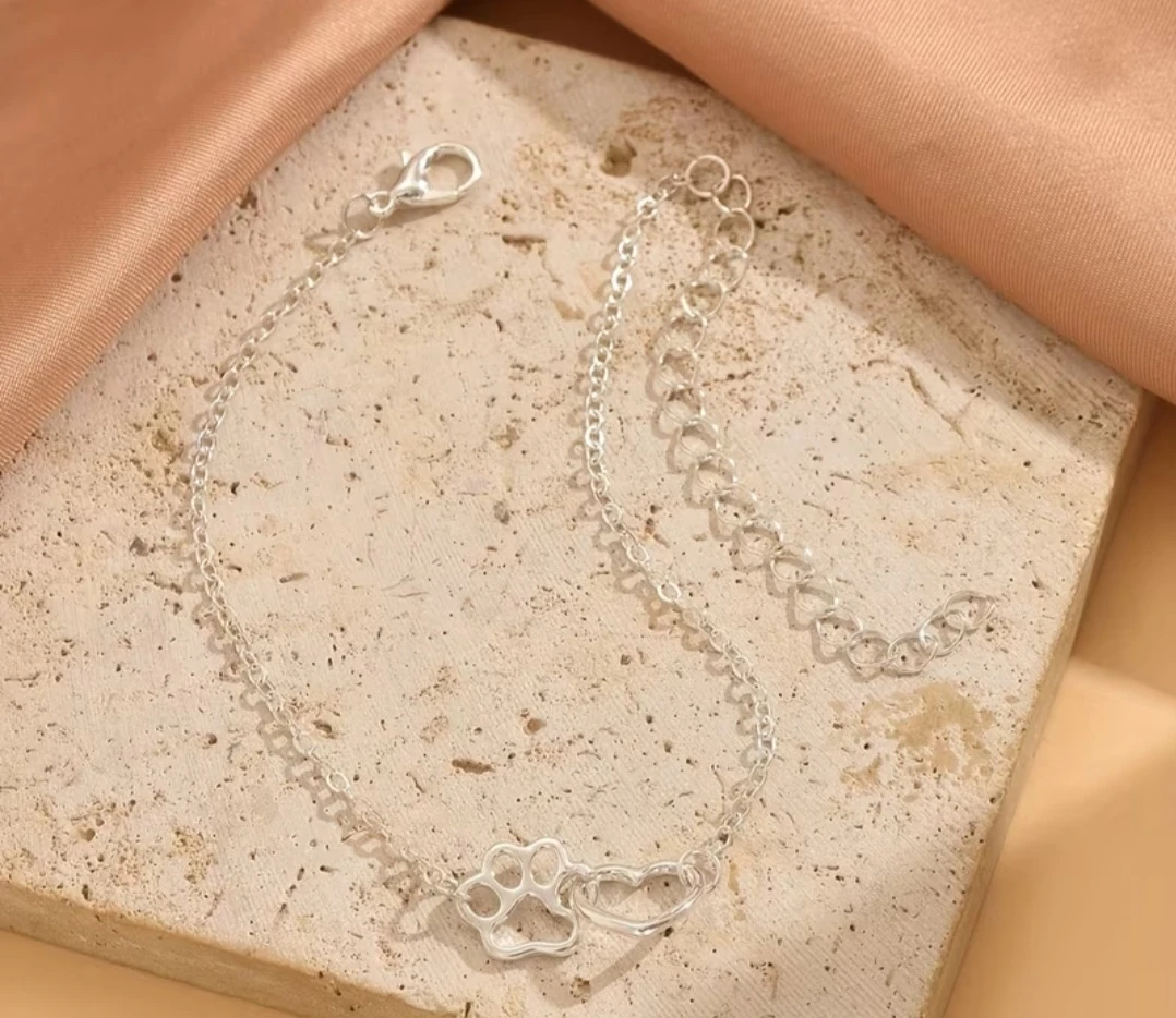 Pet Paw and Heart Ankle Bracelet - photo 4