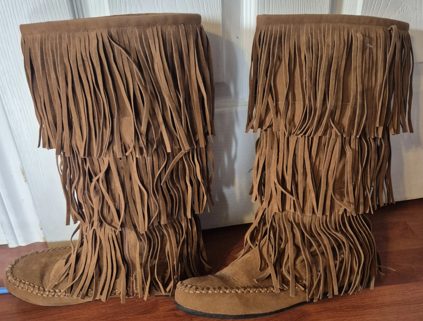Hotcakes suede, fringe, leather Size 10