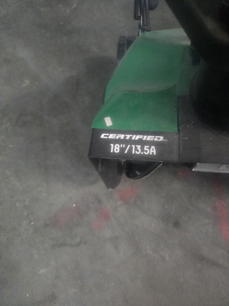 Certified 18" Electric Snowblower 13.5A - photo 4