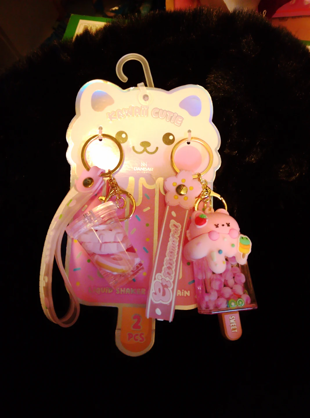 Kawaii Cutie Liquid Shaker Keychain Set - 2 Pieces