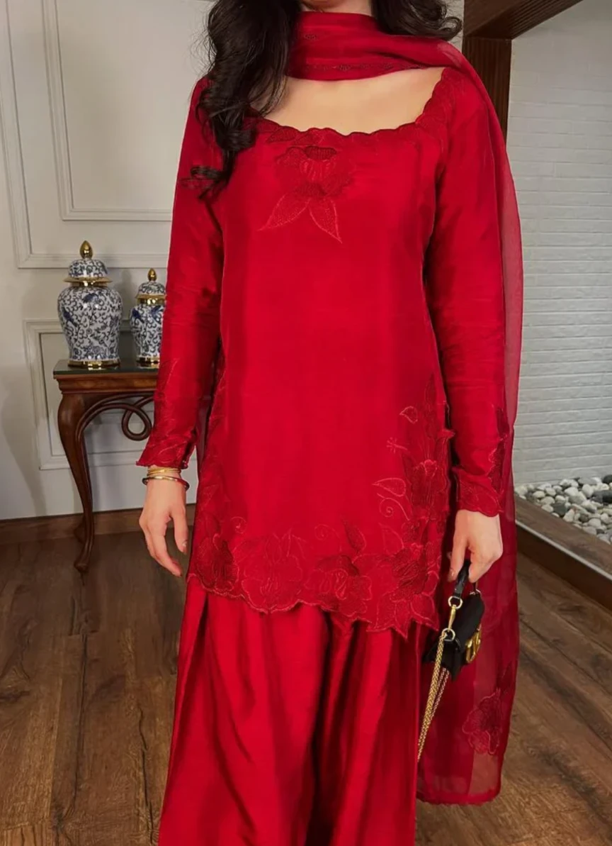 Zauq - 3pc Embroidered Dress