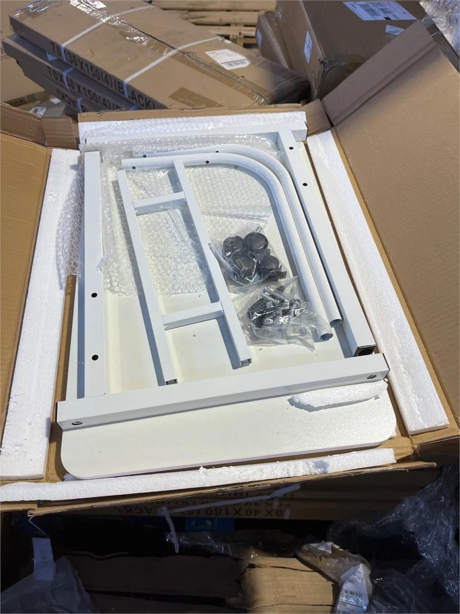 White Adjustable Rolling Bedside Table - photo 4