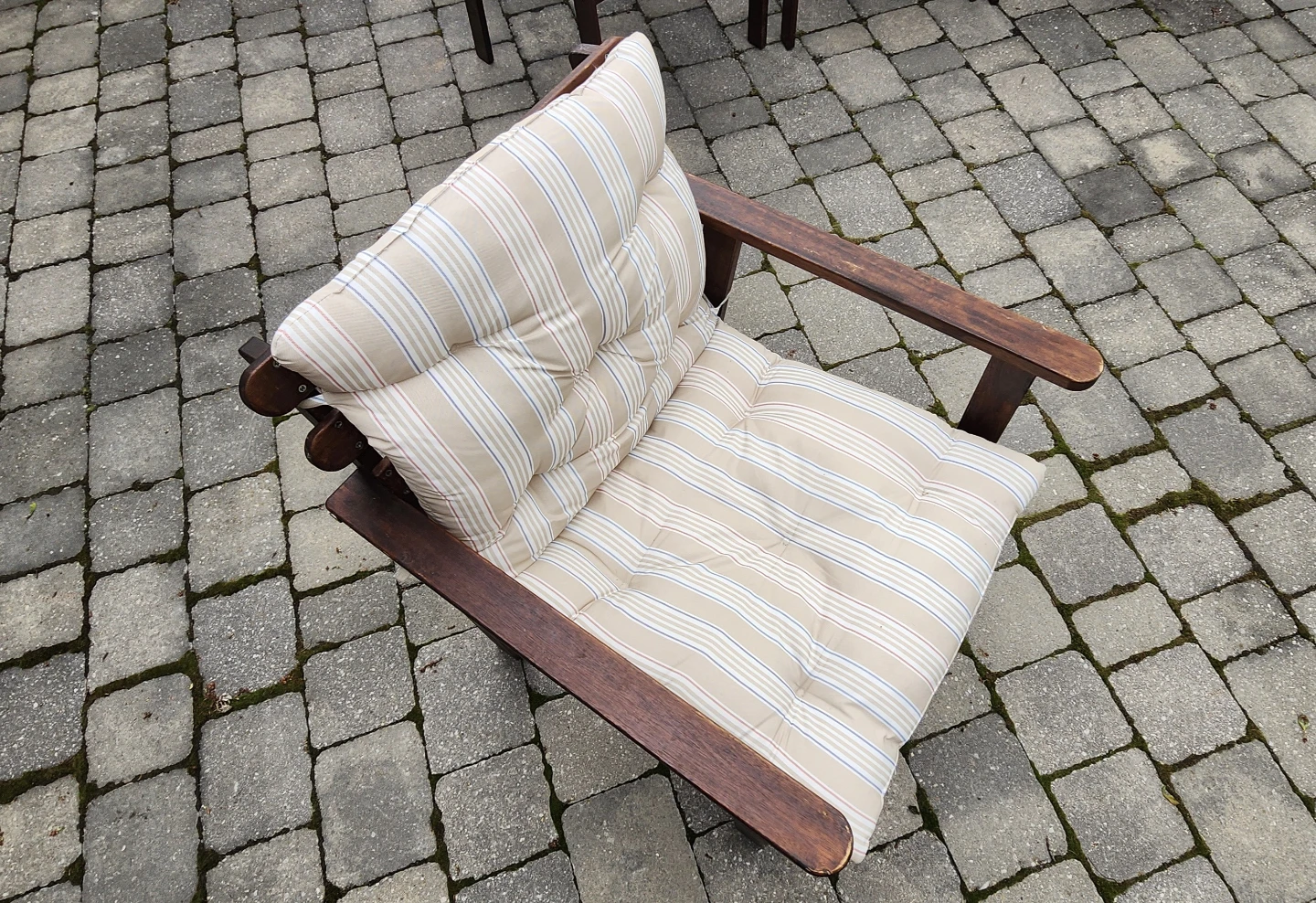 Wooden Patio Chairs with Cushions - Set of 4 - photo 3