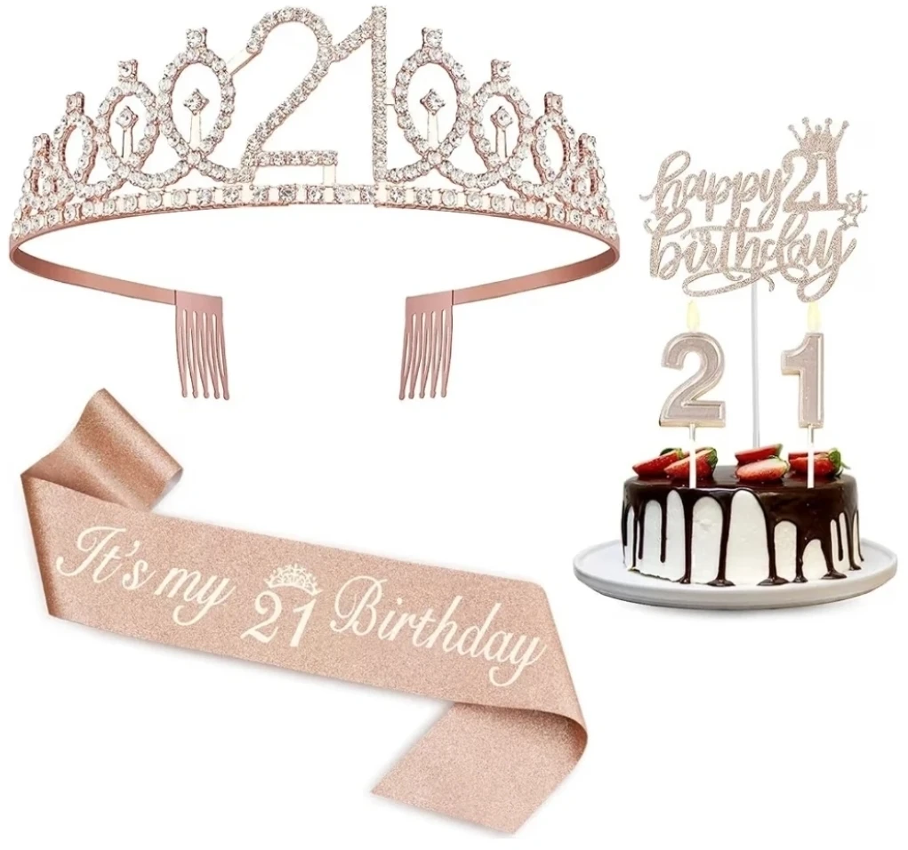 Newc21st Birthday Tiara and Sash Set