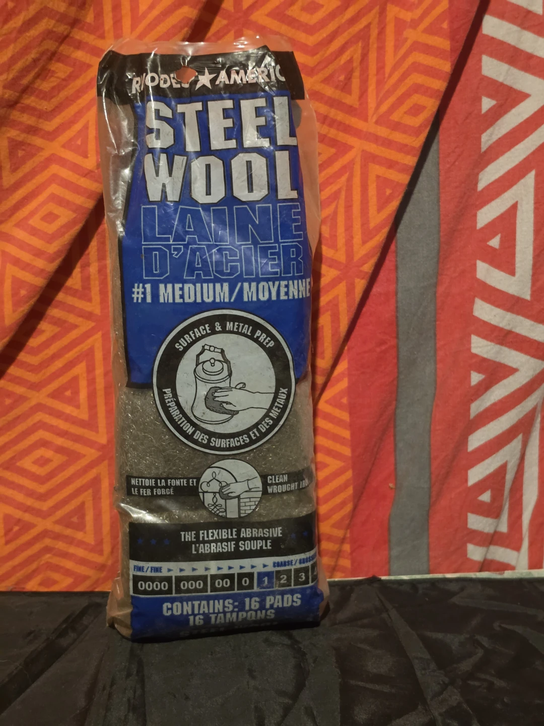 Rhodes American Steel Wool #1 Medium 16 Pads