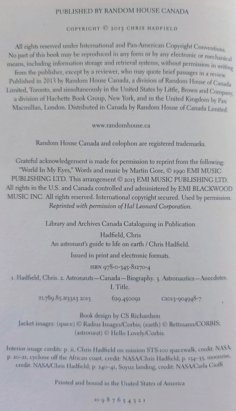 An Astronaut's Guide to Life on Earth by Chris Hadfield - photo 5