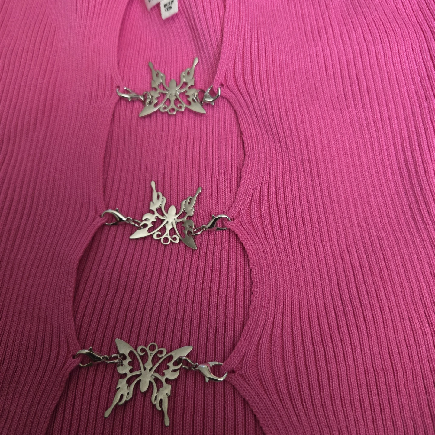 Immodel Pink Butterfly Halter Top - photo 3