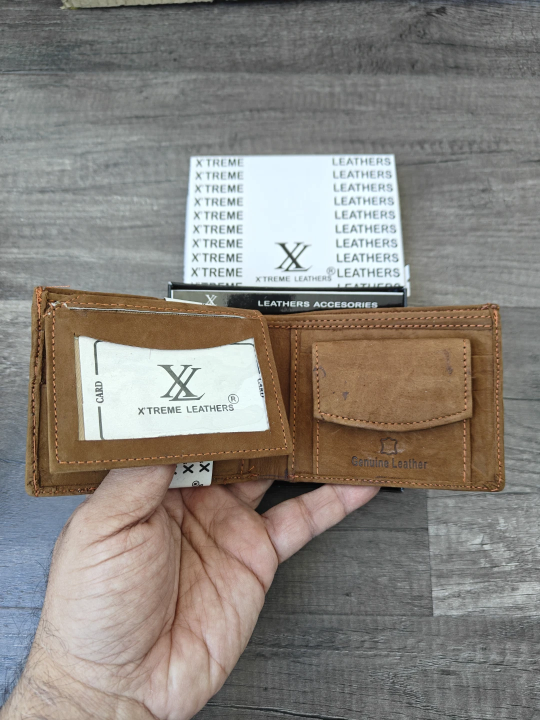 Xtreme Leathers Men's Brown Genuine Leather Bifold Wallet - photo 2