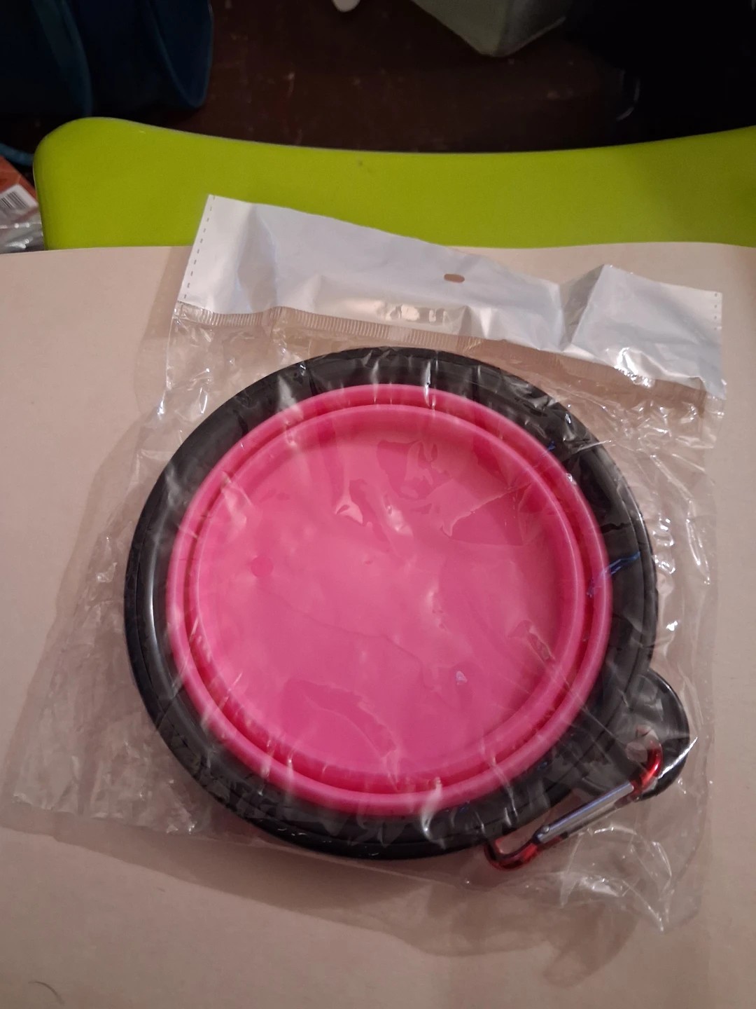 Collapsible Pet Bowl Pink Silicone