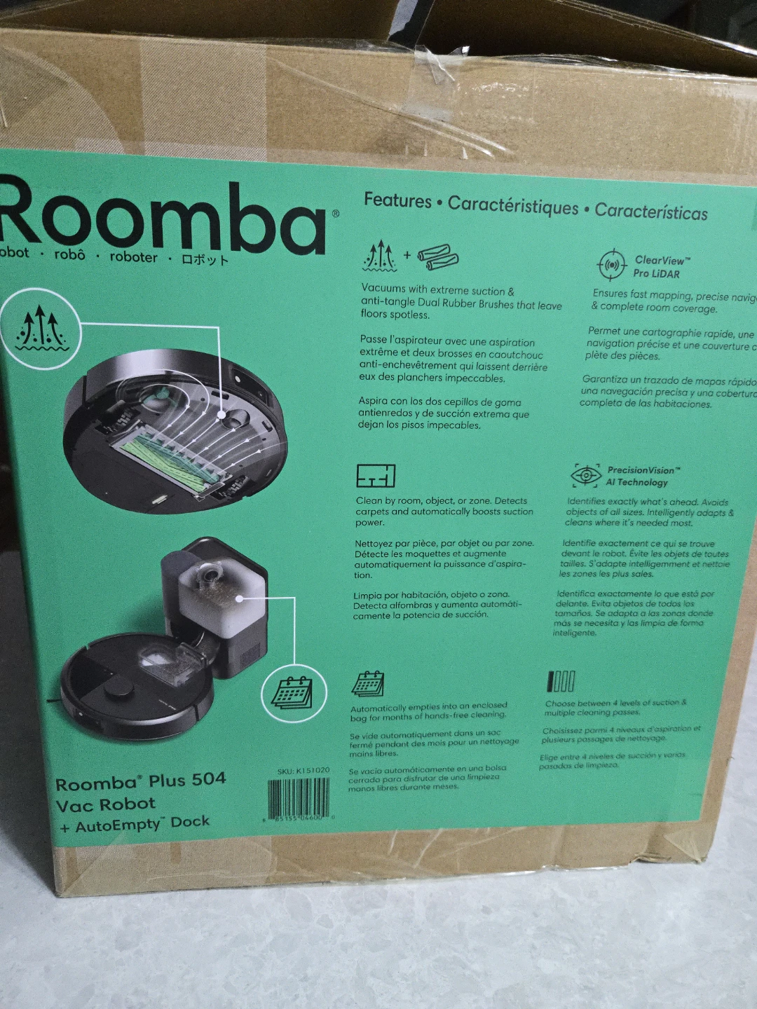 [Price Drop]Roomba Plus 504 Vac Robot + AutoEmpty Dock - photo 3