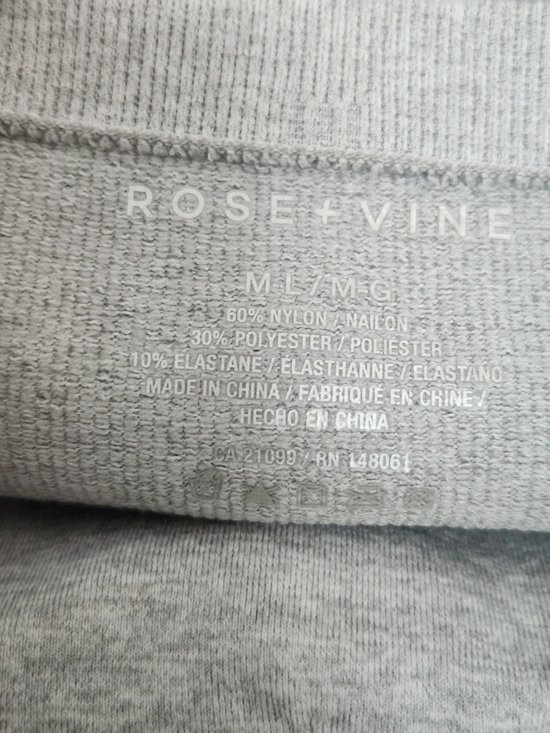 Rose + Vine Grey Bandeau Bandeau Size M/L - photo 2