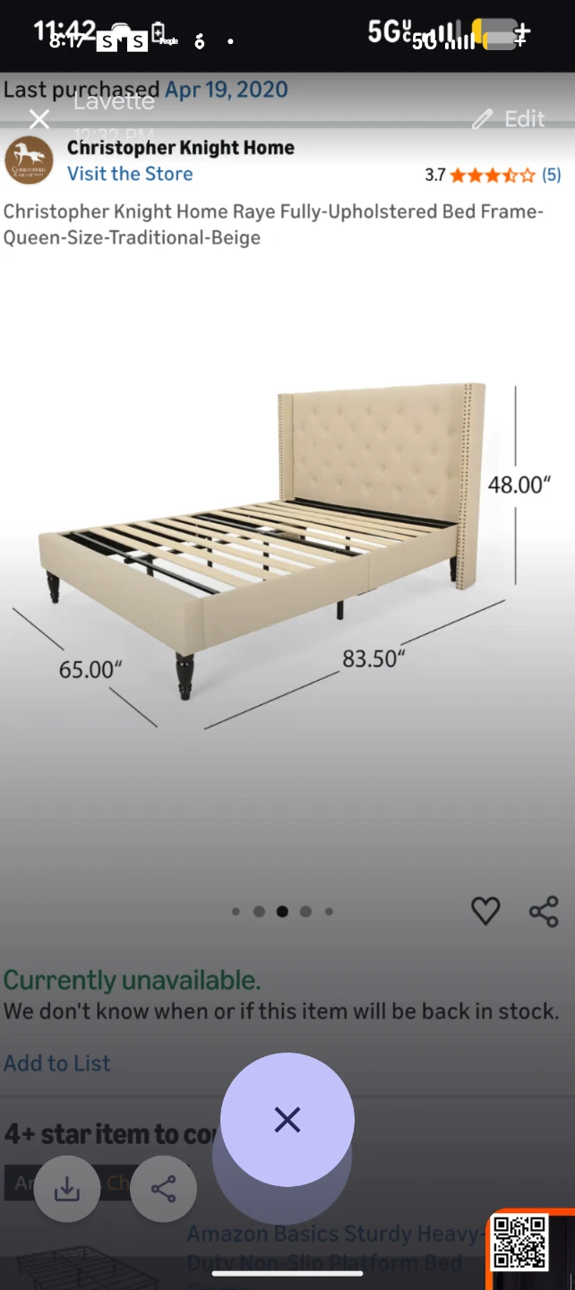 Cream Sofa & Queen Size Bed for $110!!! - photo 4