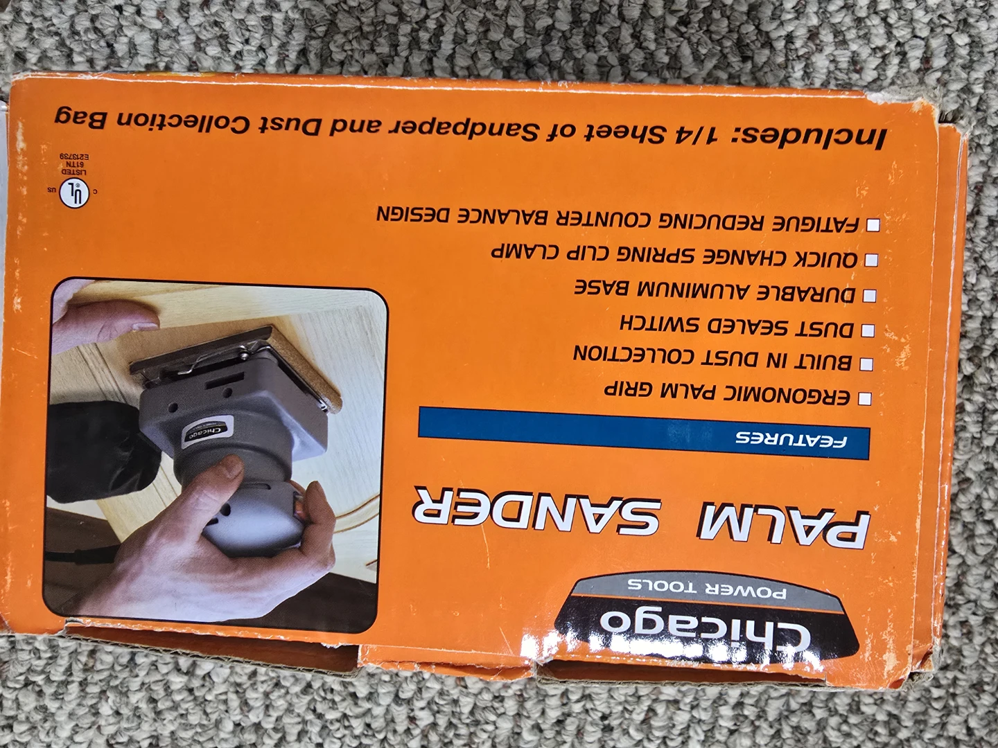 Chicago Electric Palm Sander - 1.5 Amp Motor - photo 3