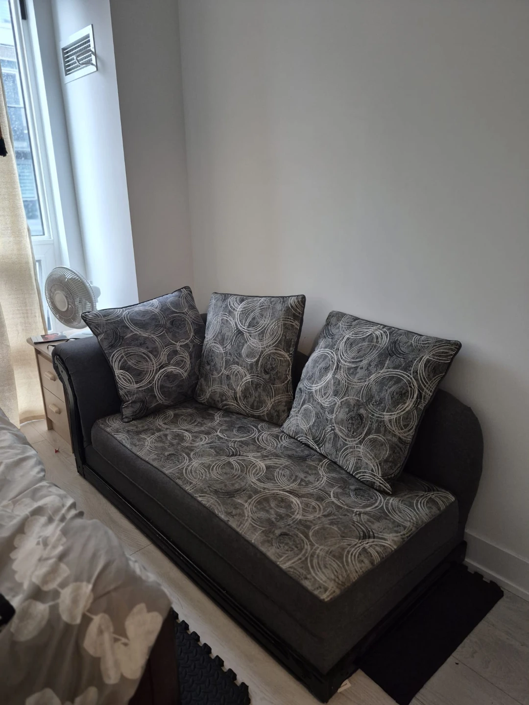 Grey Chaise Lounge with Decorative Pillows - photo 2