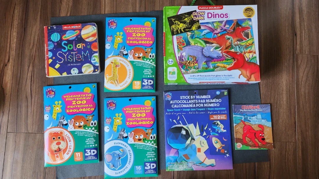 Assorted - Glow in the Dark Puzzle, Craft Actitives, and Books.
