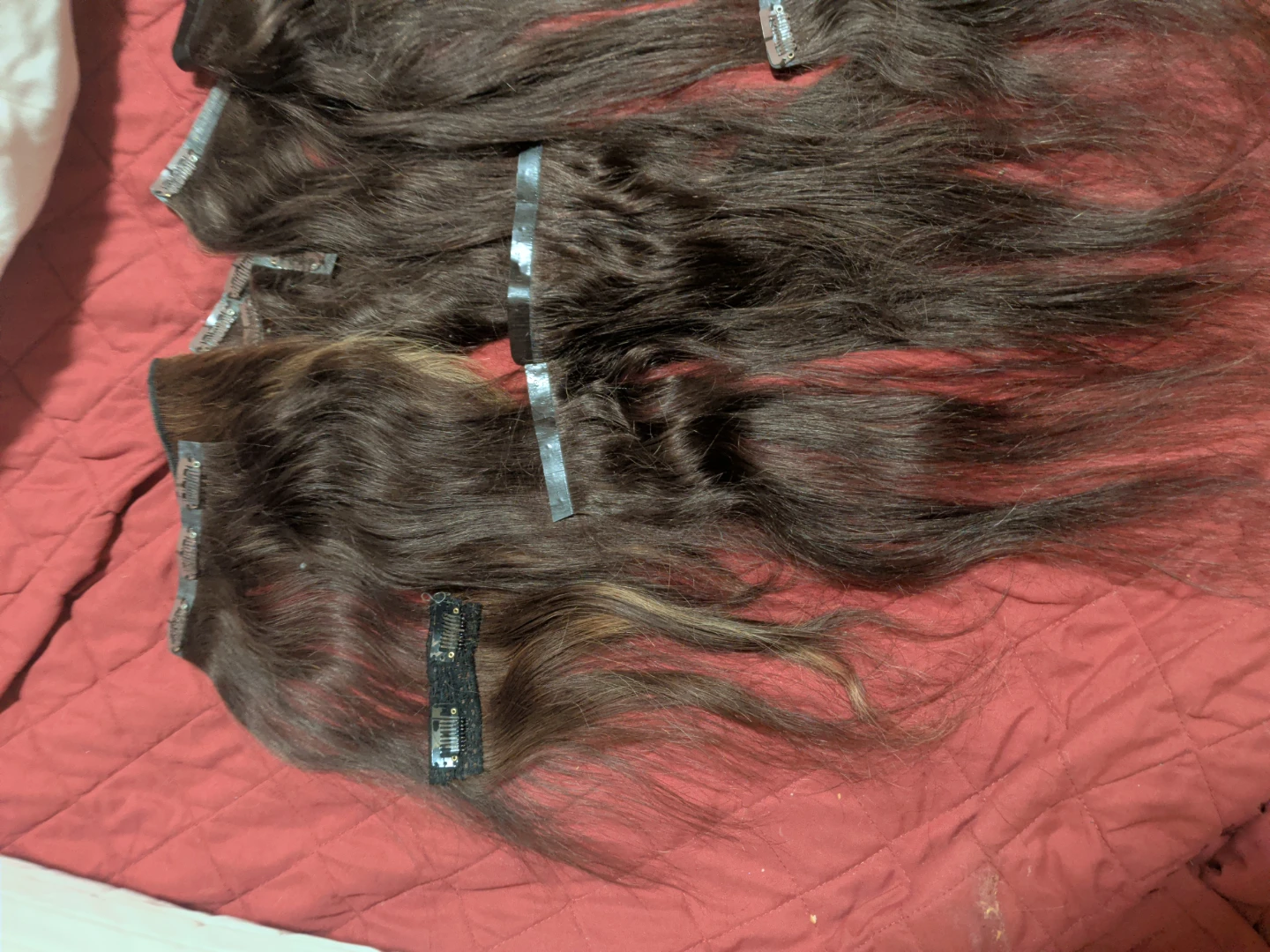 Clip-in Hair Extensions - Dark Brown - photo 3
