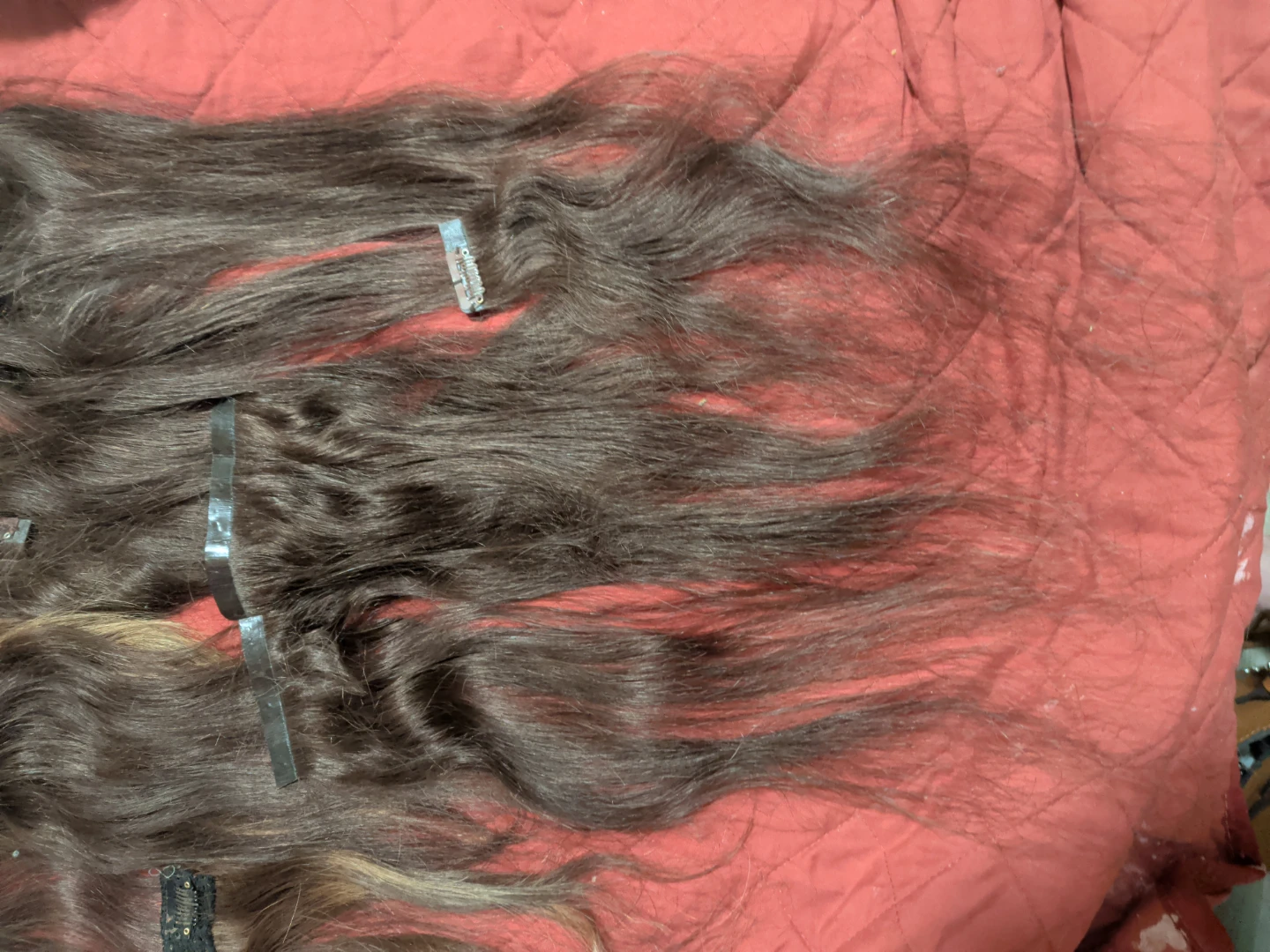 Clip-in Hair Extensions - Dark Brown - photo 4