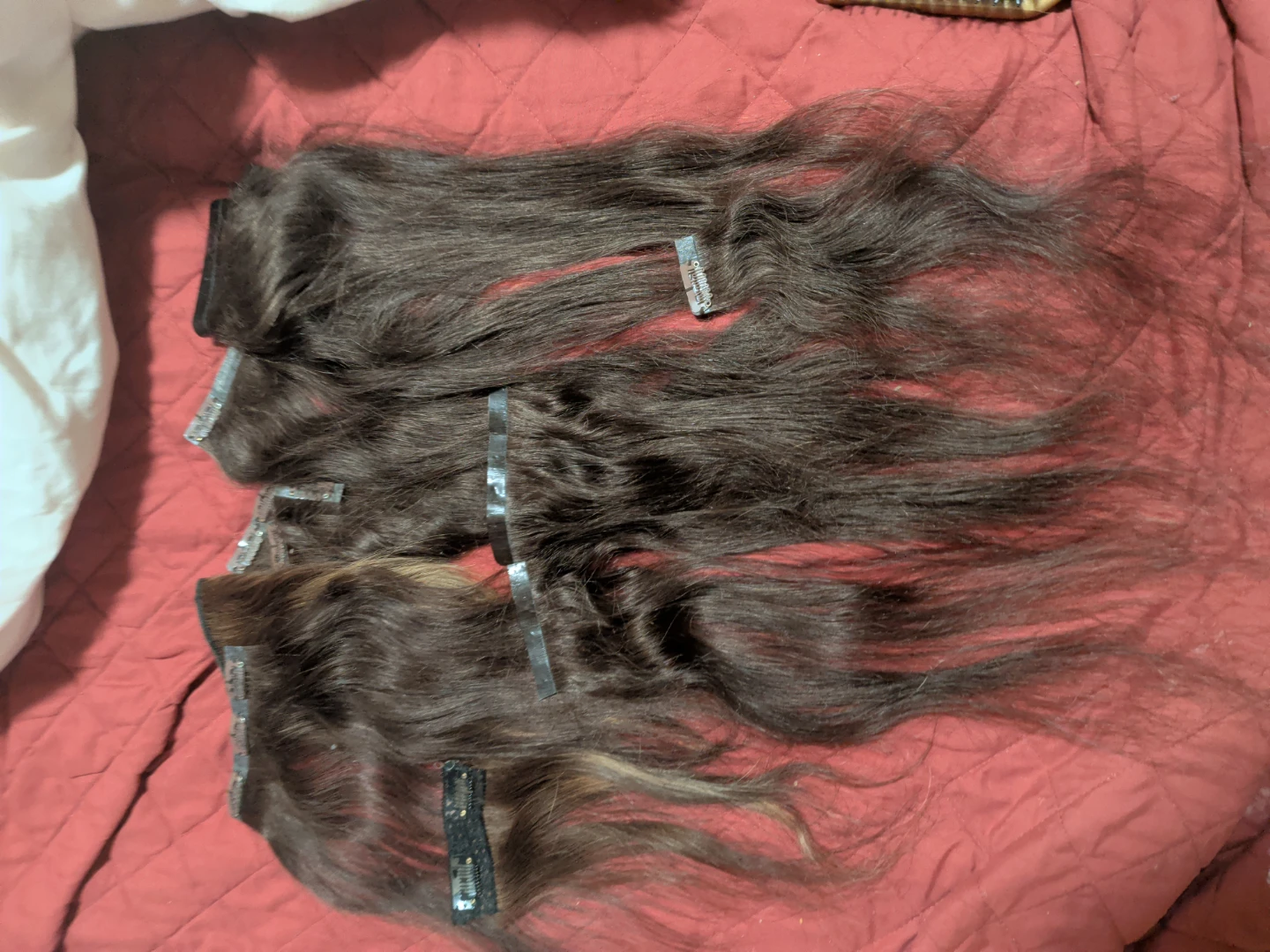 Clip-in Hair Extensions - Dark Brown - photo 5