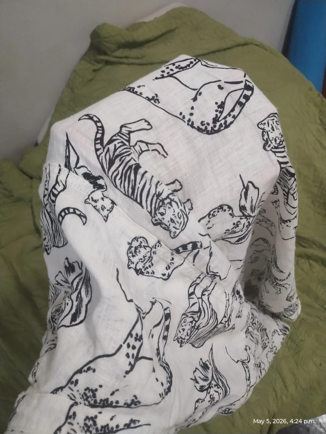 Cynthia Rowley Tiger Cat Print Button-Up Shirt - photo 3