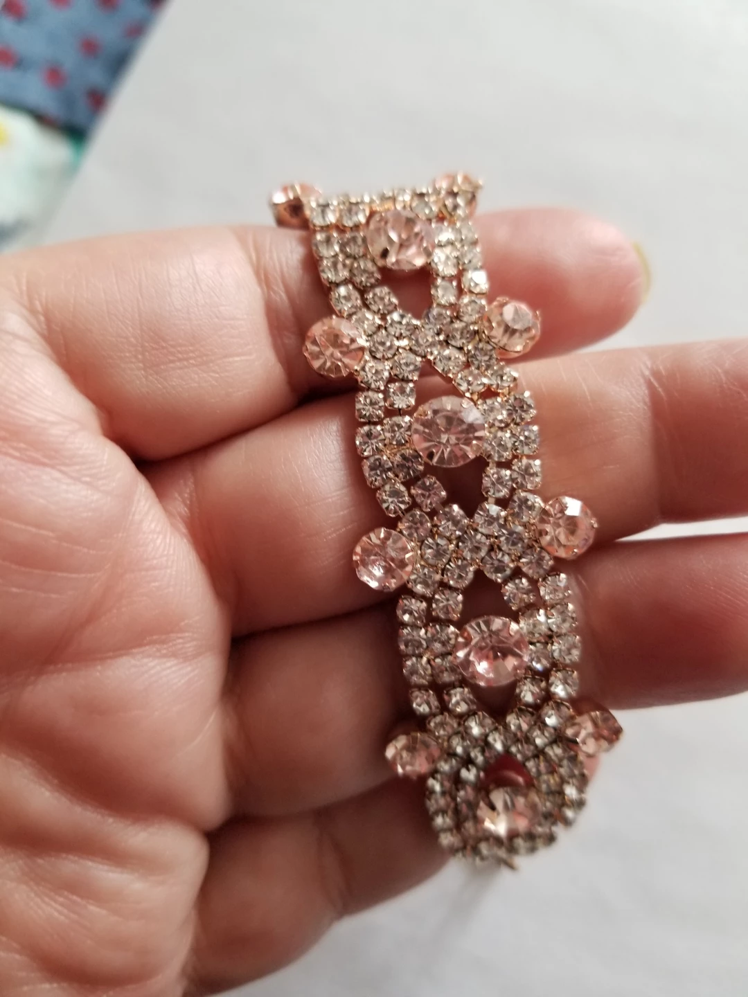 Sparkly Rose Gold Crystal Bracelet - photo 2