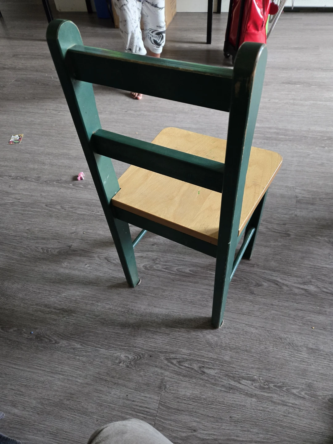 Green Wooden Kids Chair