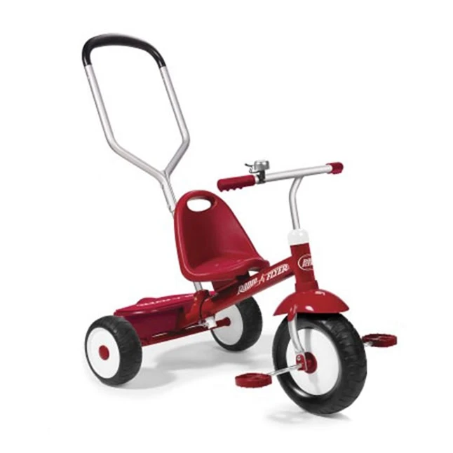 Radio Flyer Red Tricycle with Push Handle